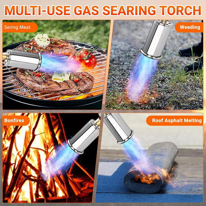 Saker Propane Torch Gun - Versatile Kitchen Grill Torch with Detachable Design and Adjustable Flame for Searing, BBQ, Welding, and Camping (Tank Not Included)