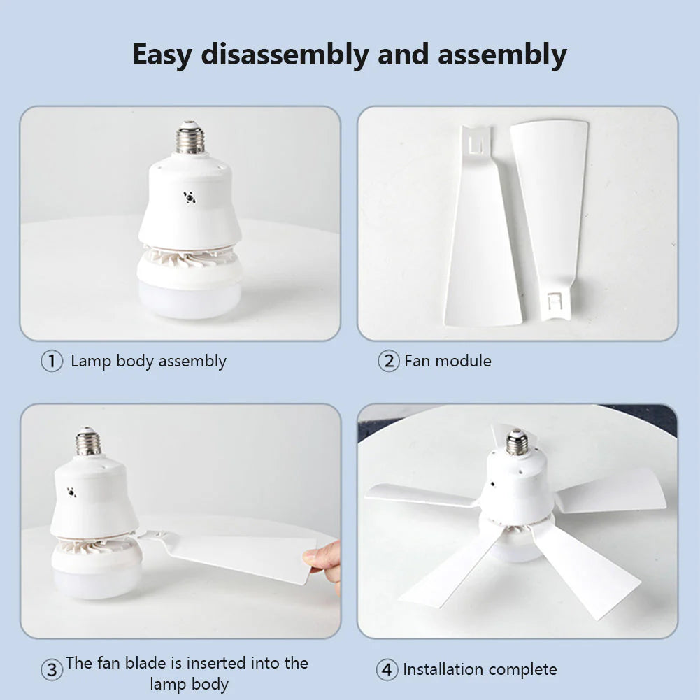 Zephyrair™ Portable Ceiling Fan and Light 2 in 1