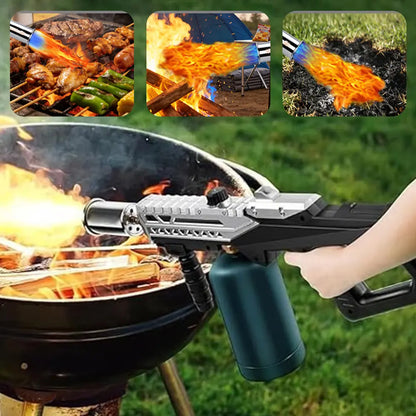 Saker Propane Torch Gun - Versatile Kitchen Grill Torch with Detachable Design and Adjustable Flame for Searing, BBQ, Welding, and Camping (Tank Not Included)