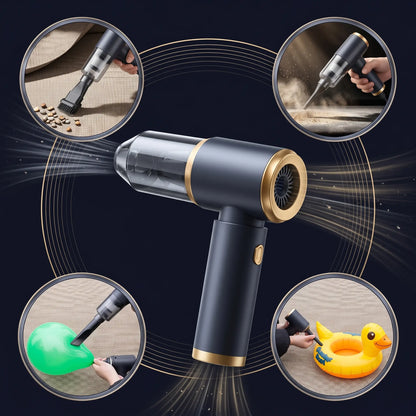 Electric Air Duster Cordless Vacuum Cleaner 12000Pa Brushless Motor Compressed Air Blower Mini Handheld Dust Cleaner for Keyboard Computer Laptop Camera Car Home Cleaning